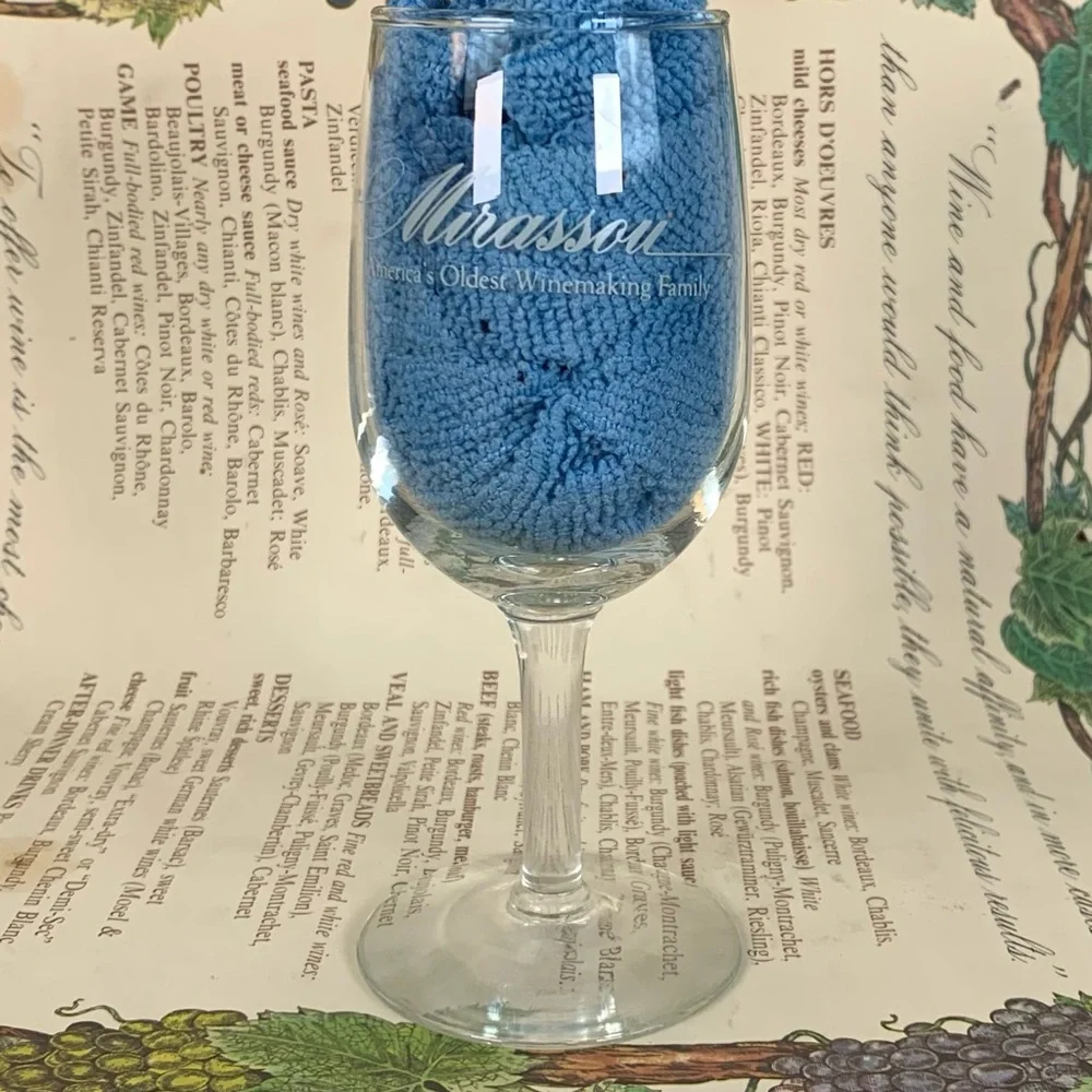 Mirassou Winery souvenir wine glass.